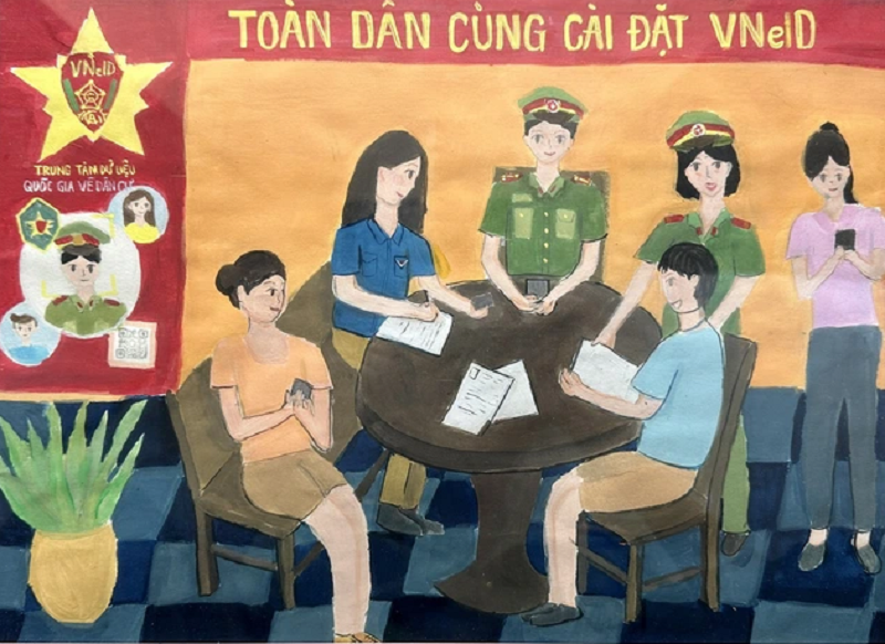 tranh vẽ công an nhân dân 34