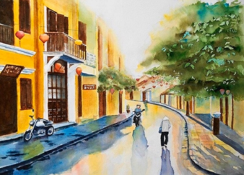 tranh vẽ danh lam thắng cảnh việt nam 30