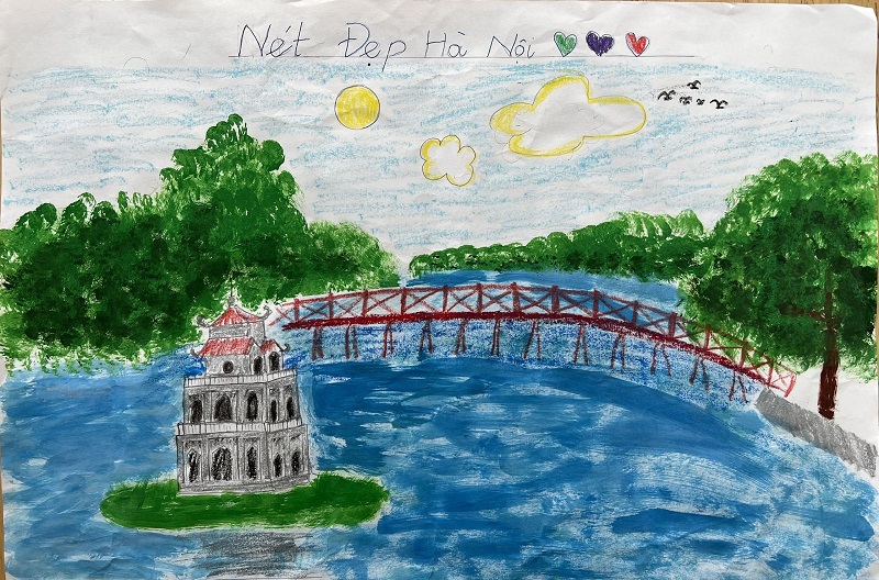 tranh vẽ hồ gươm 17