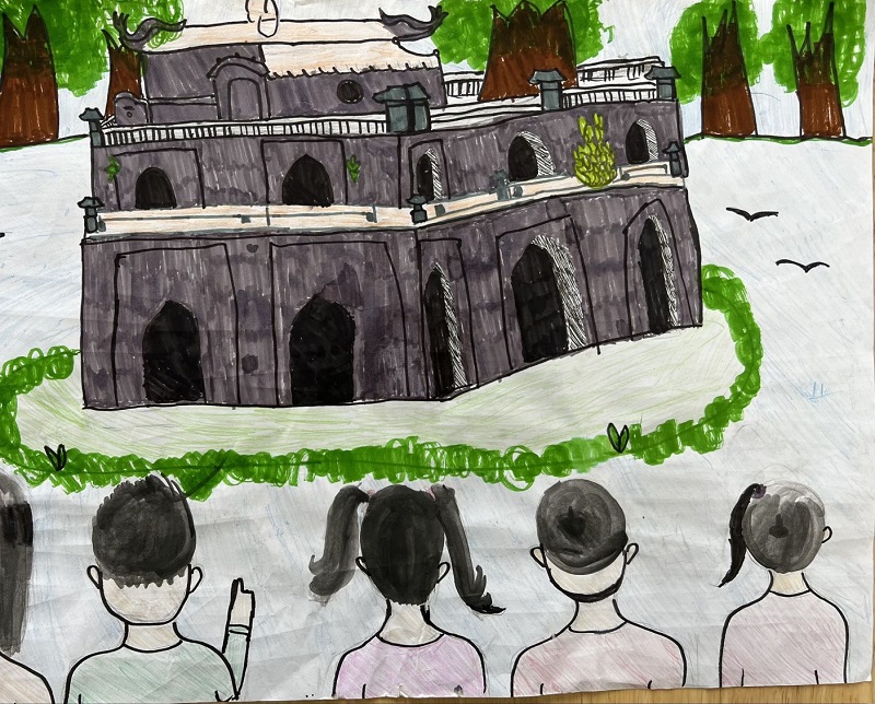 tranh vẽ hồ gươm 18