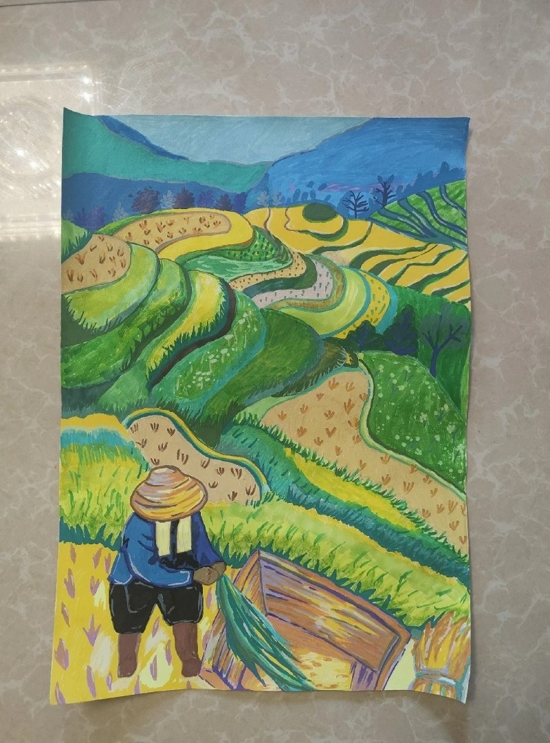 tranh vẽ ruộng bậc thang 27