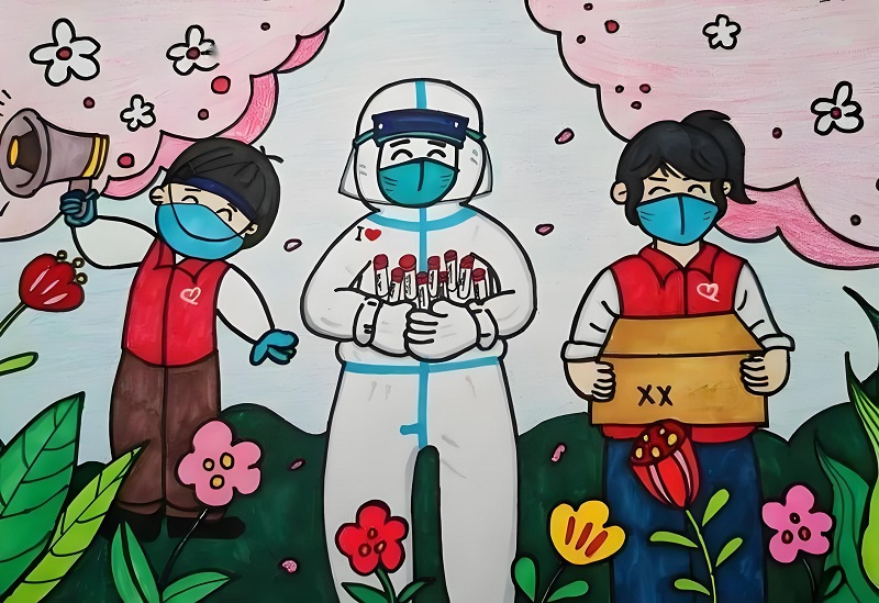 tranh vẽ thanh niên tình nguyện 12