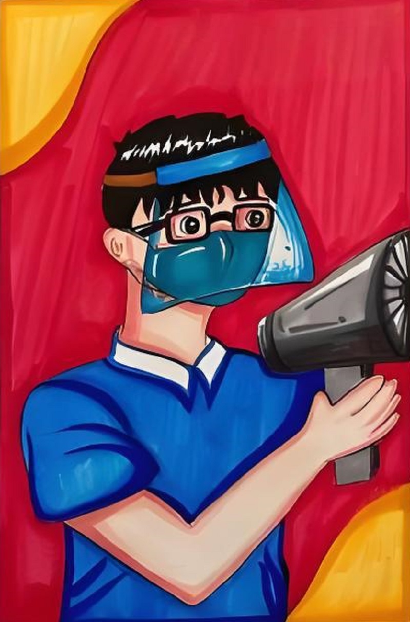 tranh vẽ thanh niên tình nguyện 4