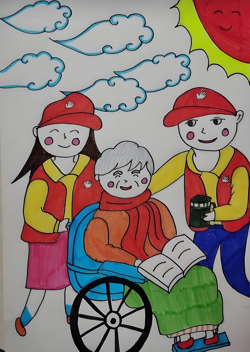 tranh vẽ thanh niên tình nguyện 6