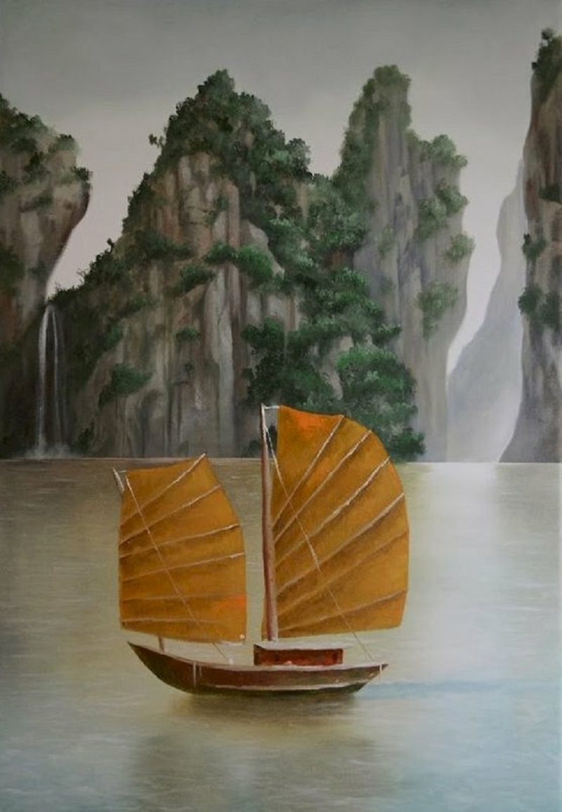 tranh vẽ vịnh hạ long 21