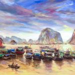 tranh vẽ vịnh hạ long 25