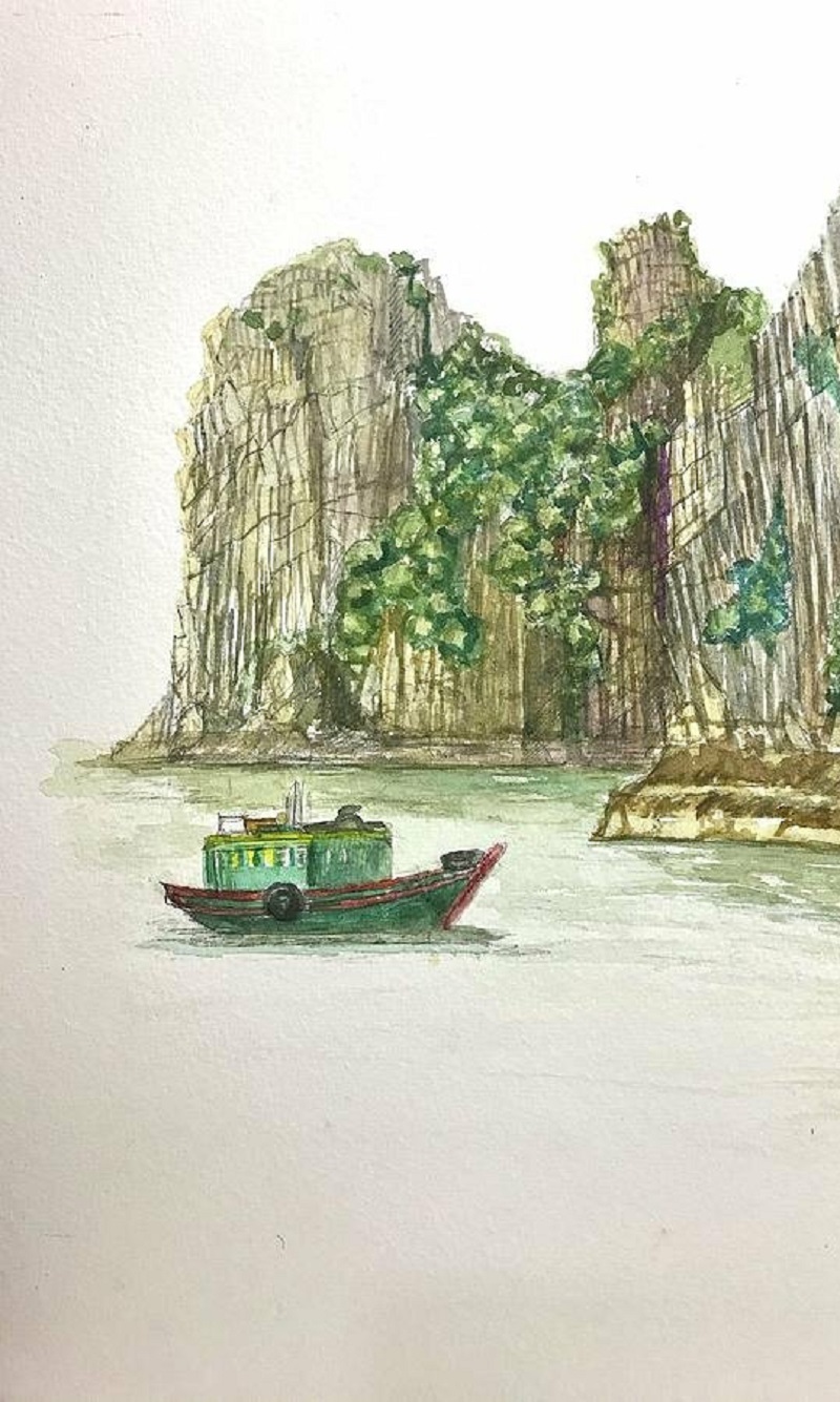 tranh vẽ vịnh hạ long 26