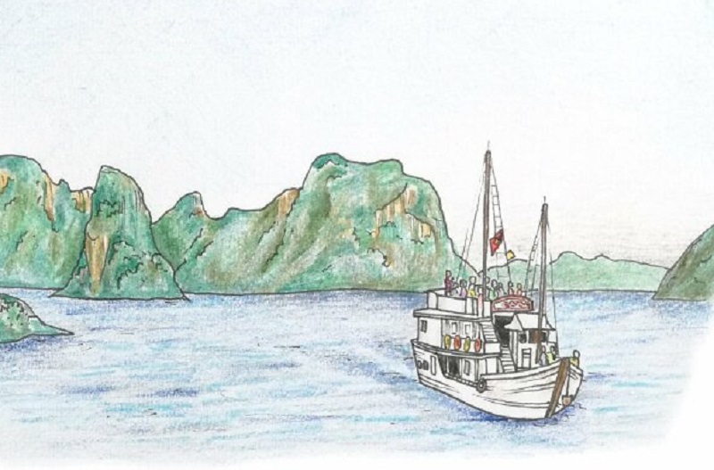 tranh vẽ vịnh hạ long 27