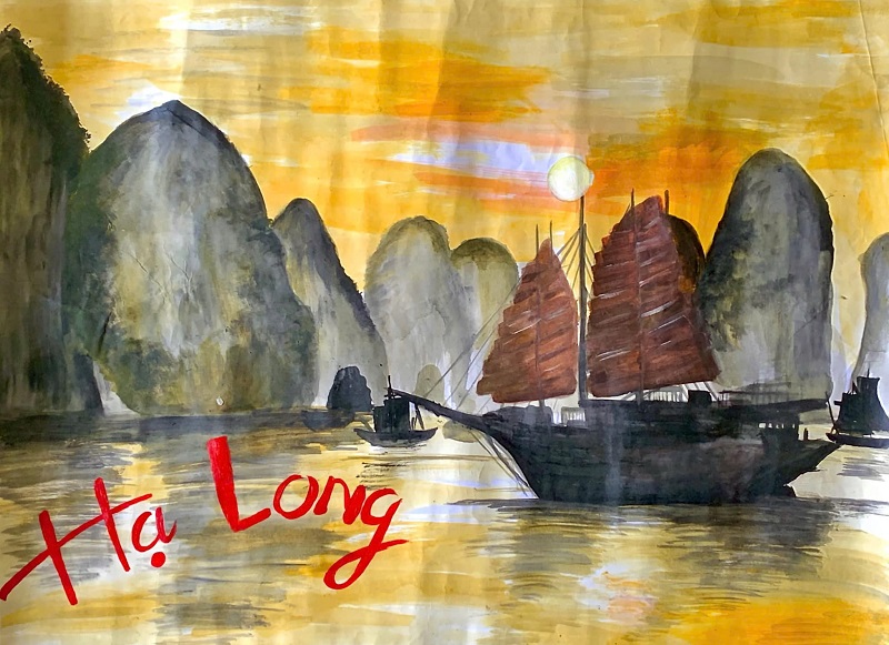 tranh vẽ vịnh hạ long 37