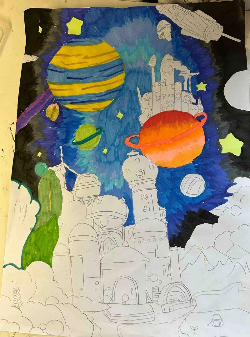 tranh vẽ vũ trụ đẹp 13