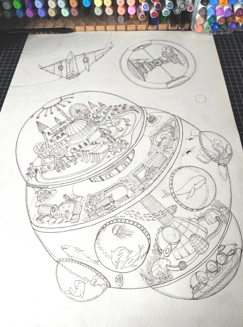 tranh vẽ vũ trụ đẹp 35