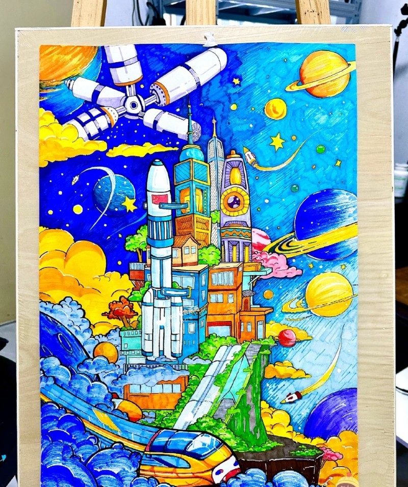 tranh vẽ vũ trụ đẹp 37