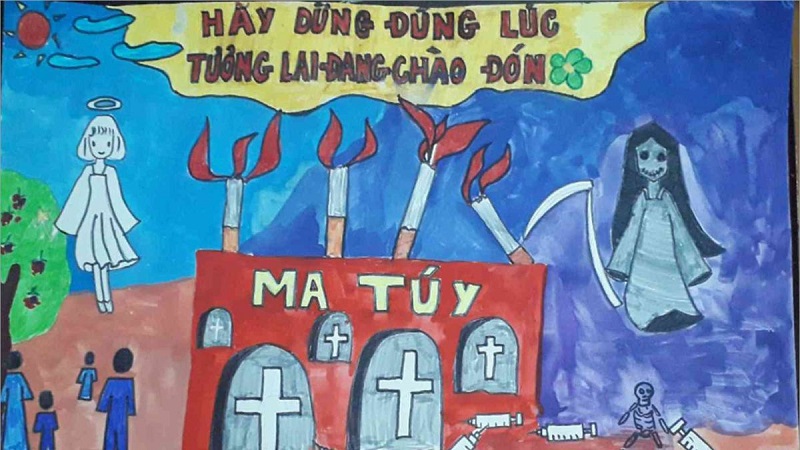 vẽ tranh phòng chống tệ nạn xã hội 6