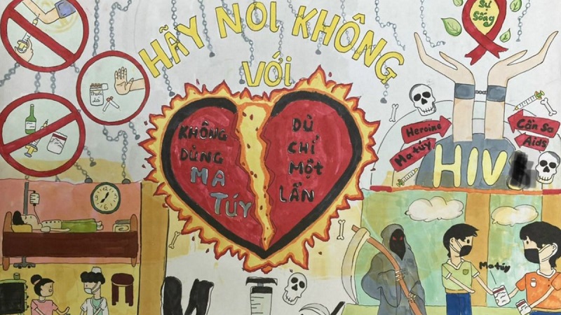vẽ tranh phòng chống tệ nạn xã hội 8