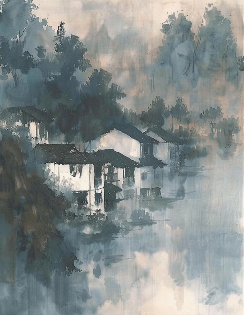 vẽ tranh thủy mặc 15