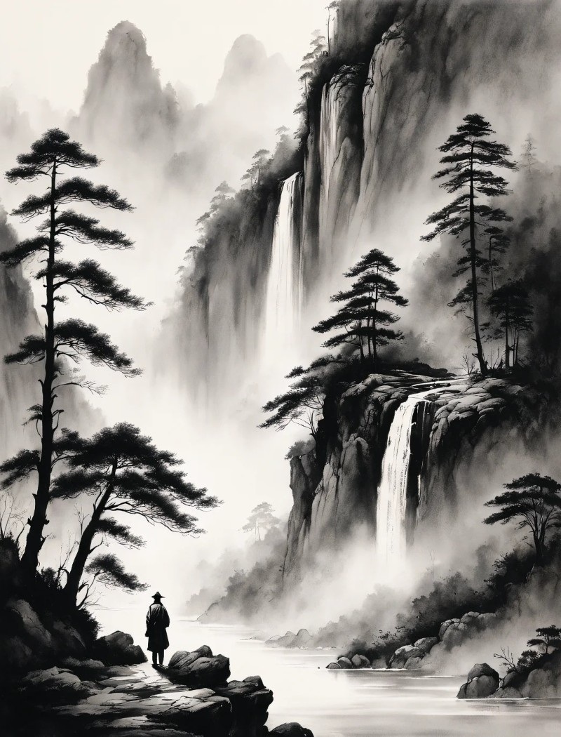 vẽ tranh thủy mặc 18