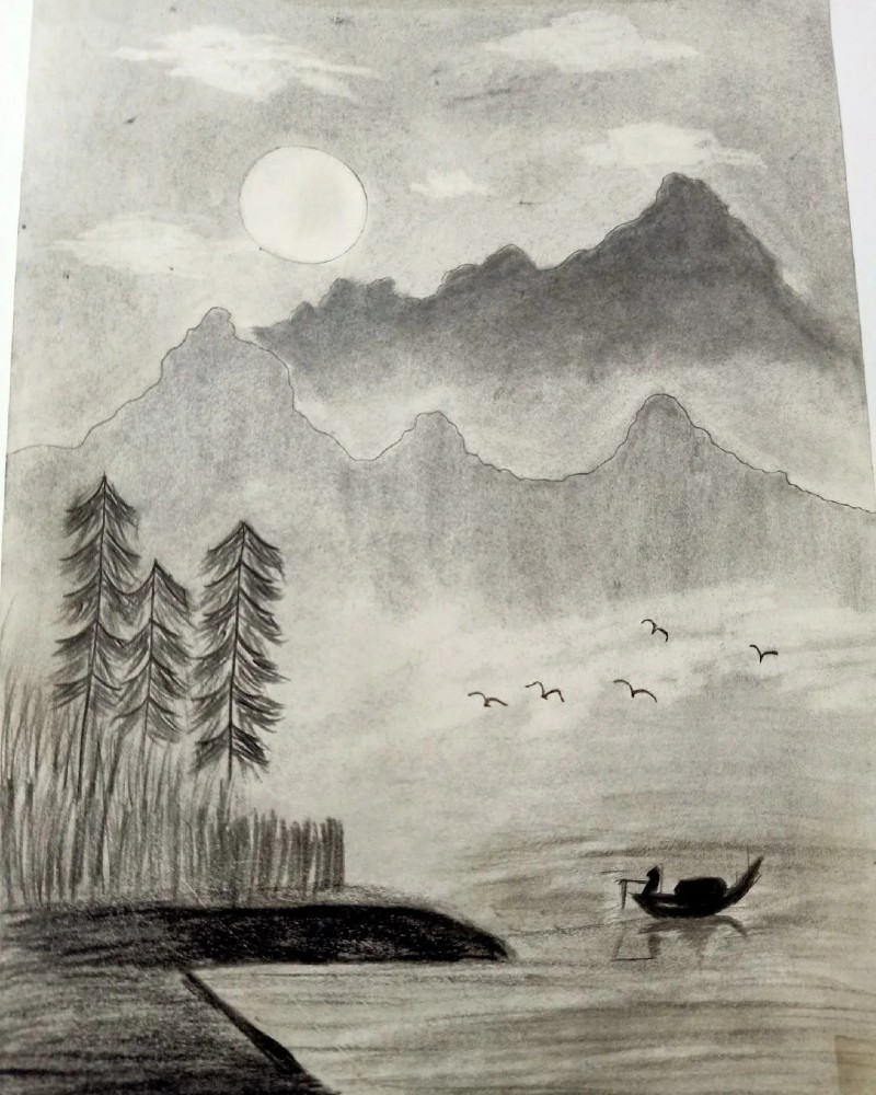 vẽ tranh thủy mặc 21