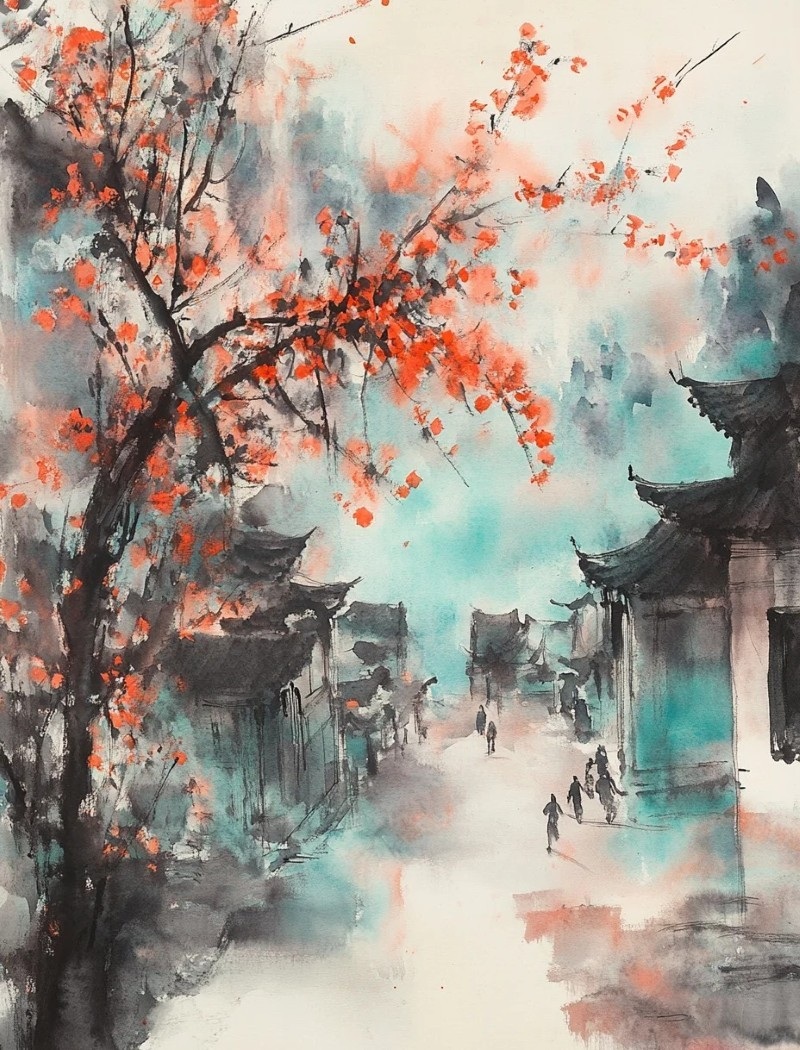 vẽ tranh thủy mặc 23