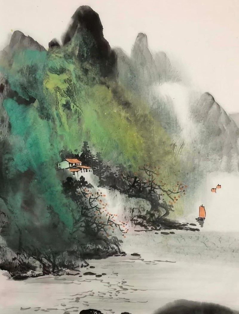 vẽ tranh thủy mặc 24