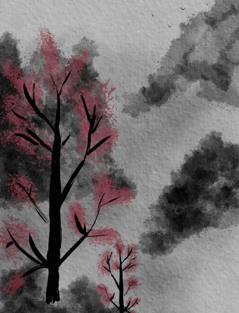 vẽ tranh thủy mặc 28