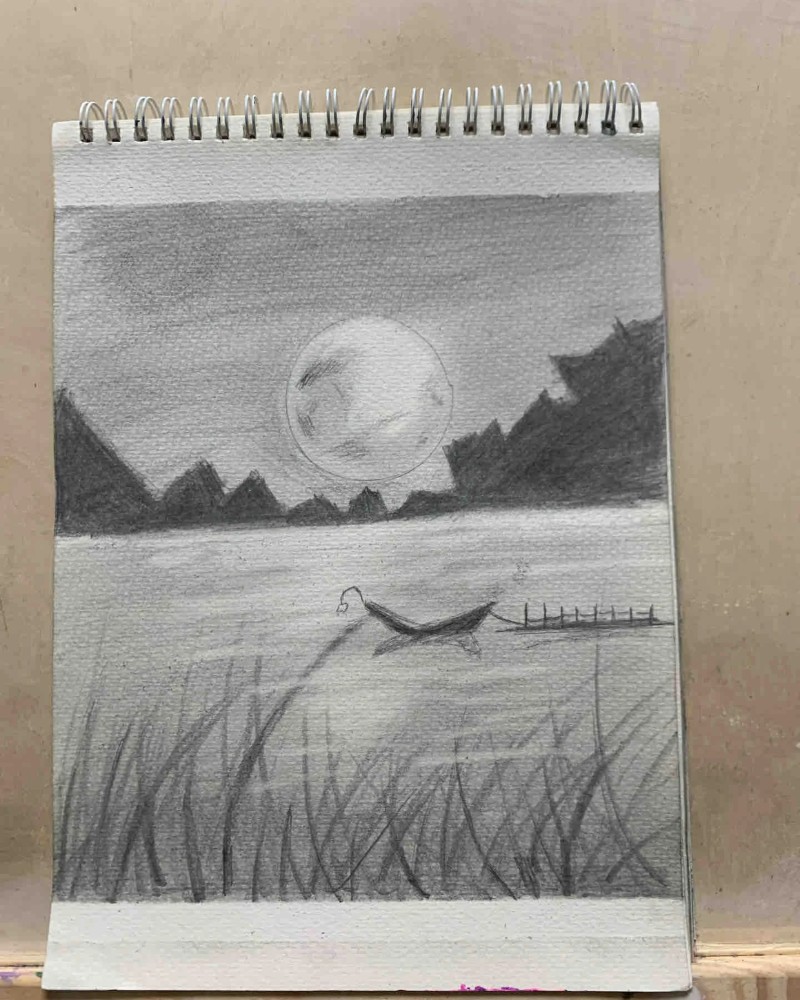 vẽ tranh thủy mặc 3