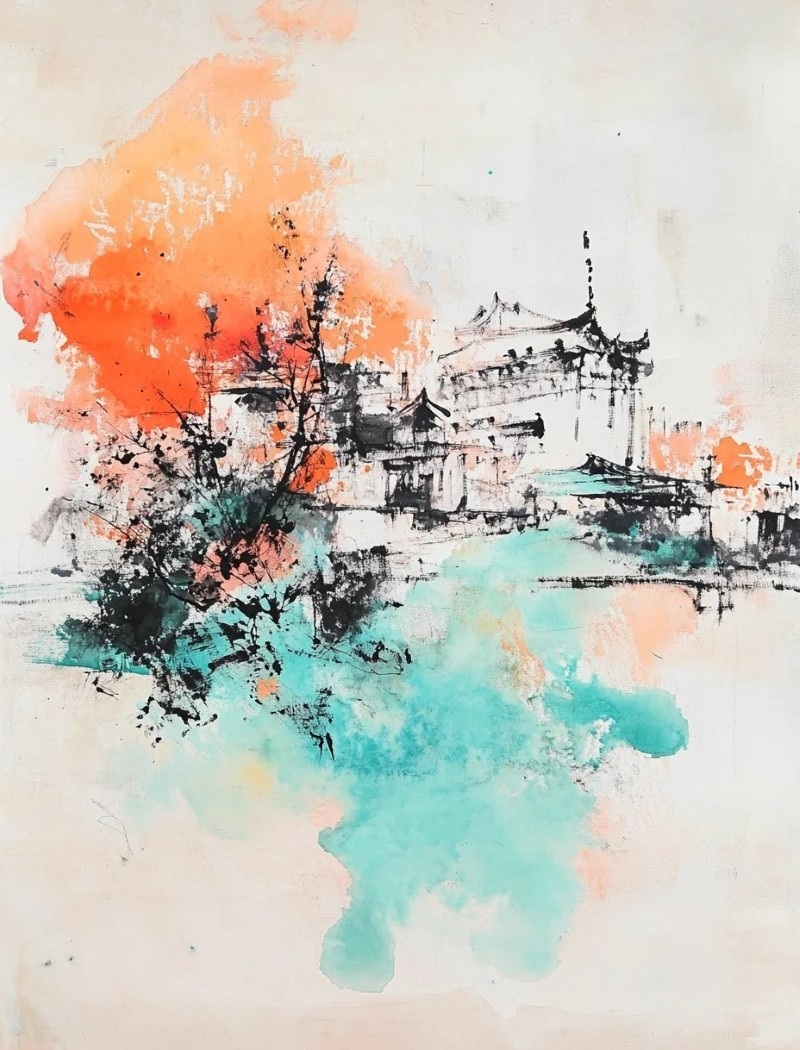 vẽ tranh thủy mặc 30