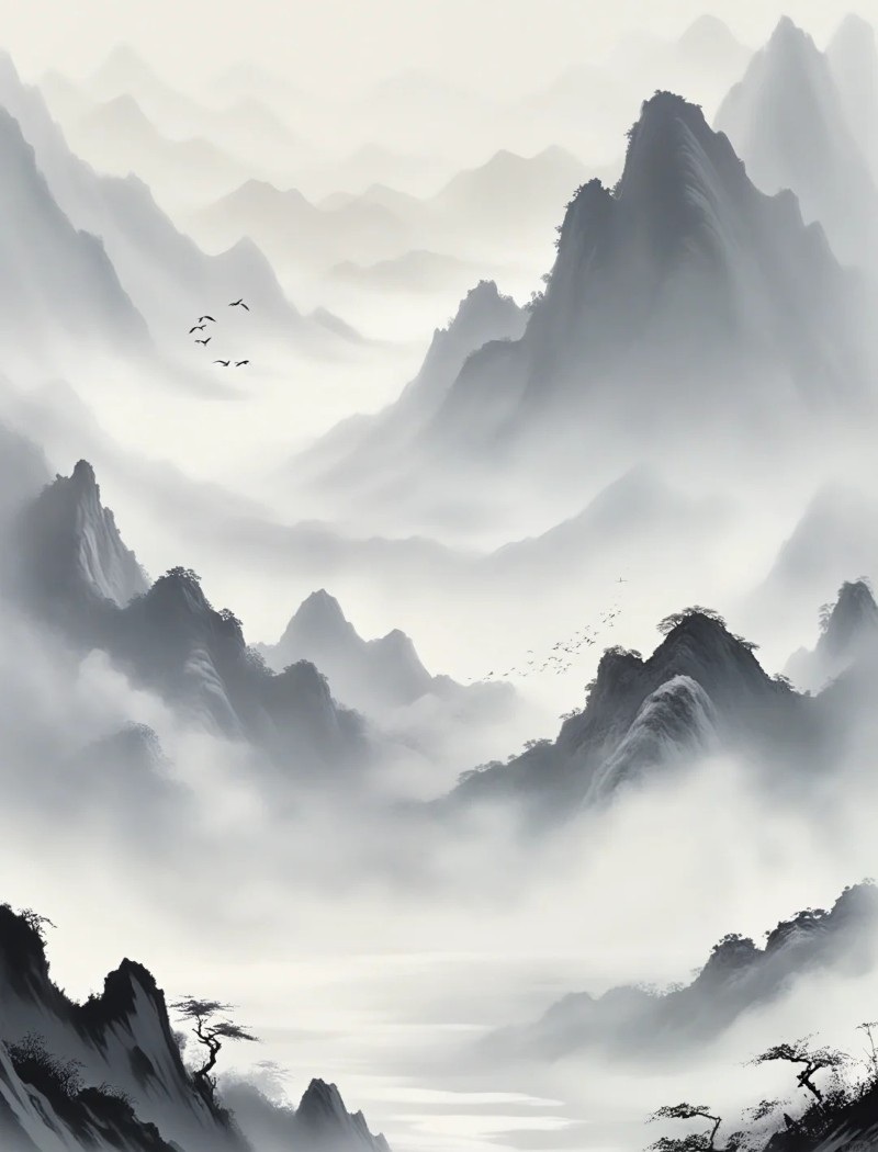 vẽ tranh thủy mặc 6