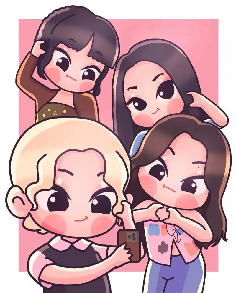 ảnh blackp3ink chibi 