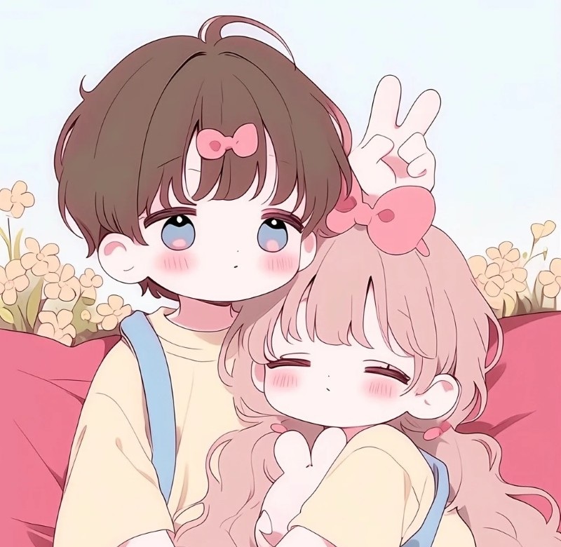 ảnh cặp đôi anime chibi cute 29