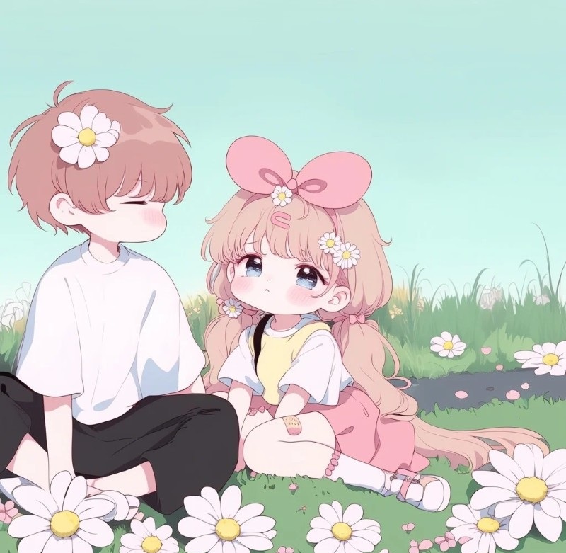 ảnh cặp đôi anime chibi cute 30