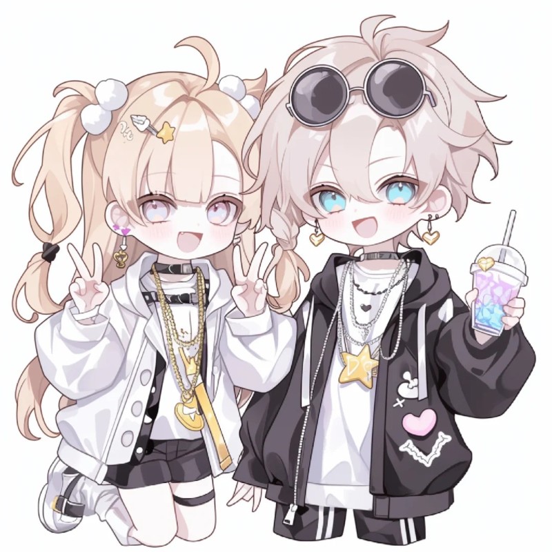 ảnh cặp đôi anime chibi cute 47