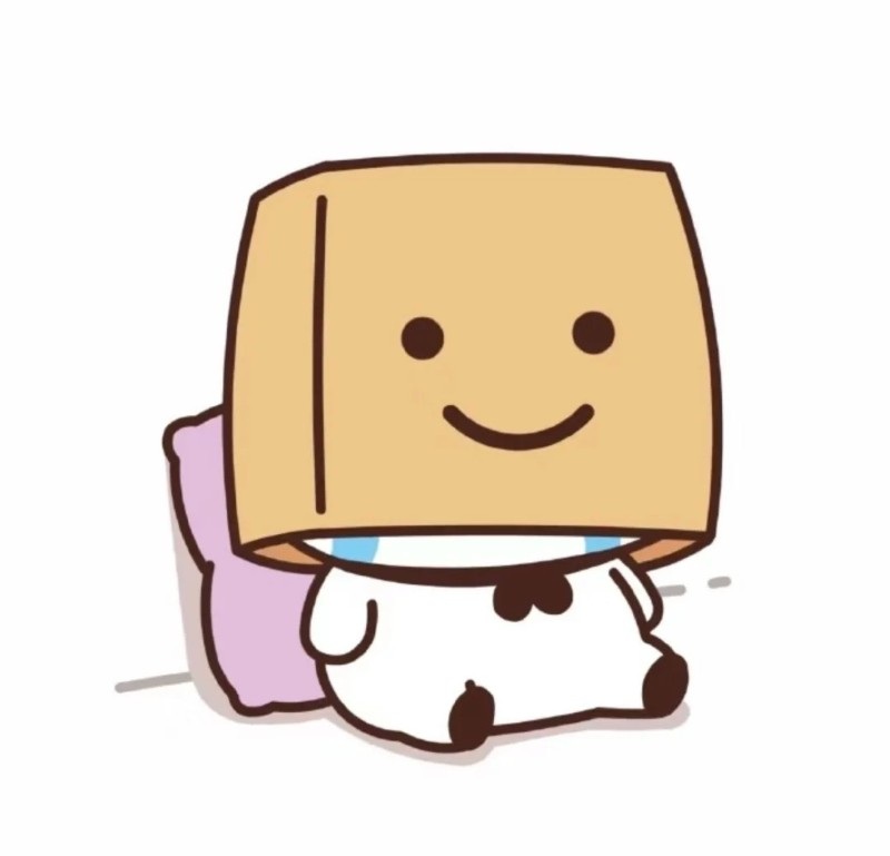 Cute character with a box head.