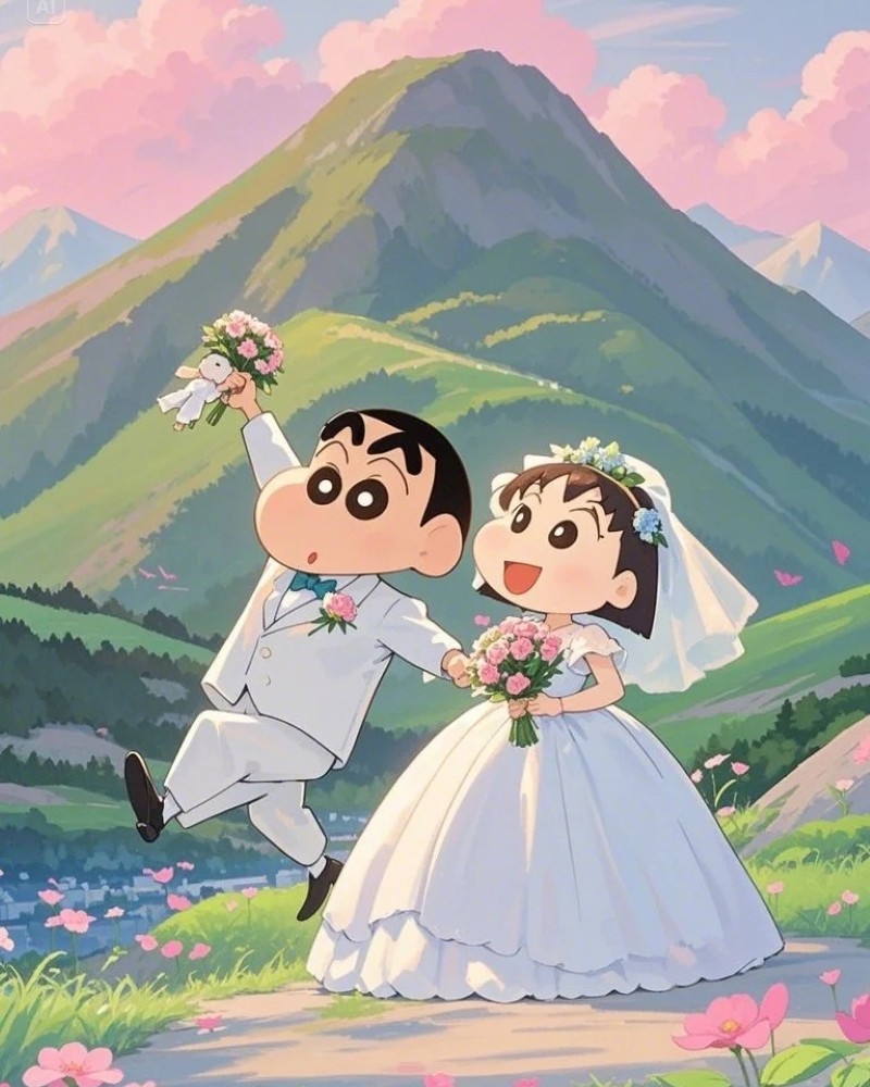 ảnh chibi cô dâu chú rể​