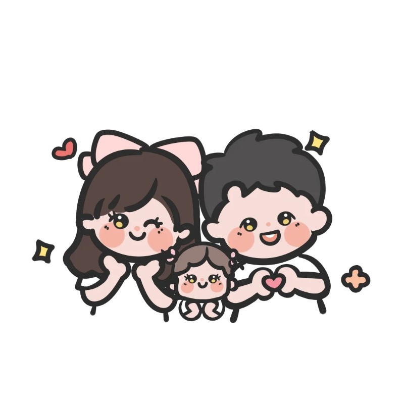 ảnh chibi gia đình