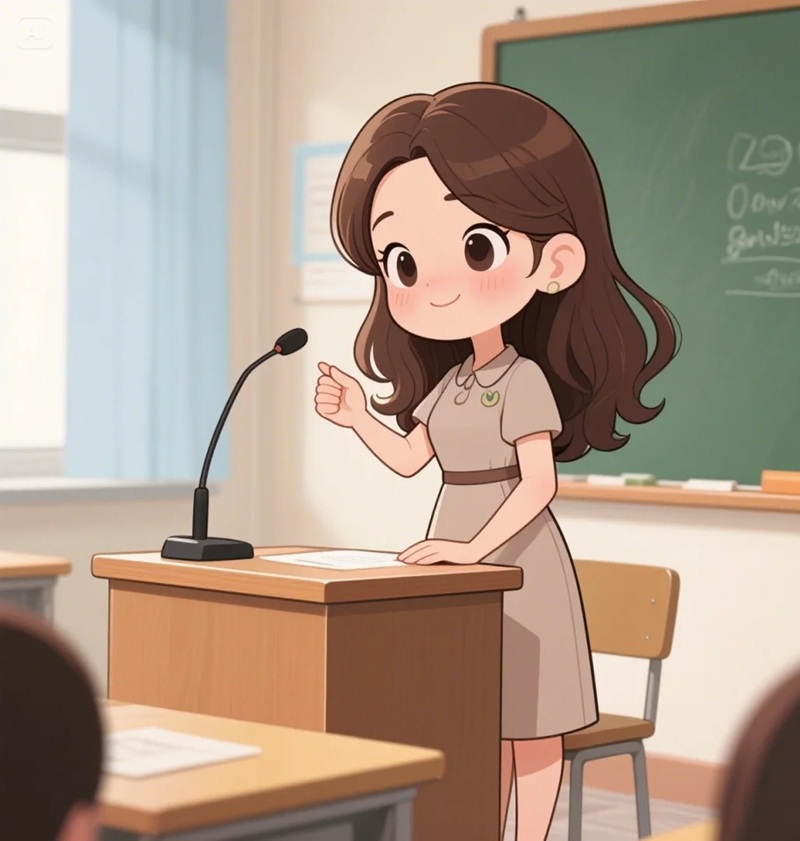 ảnh cô giáo chibi