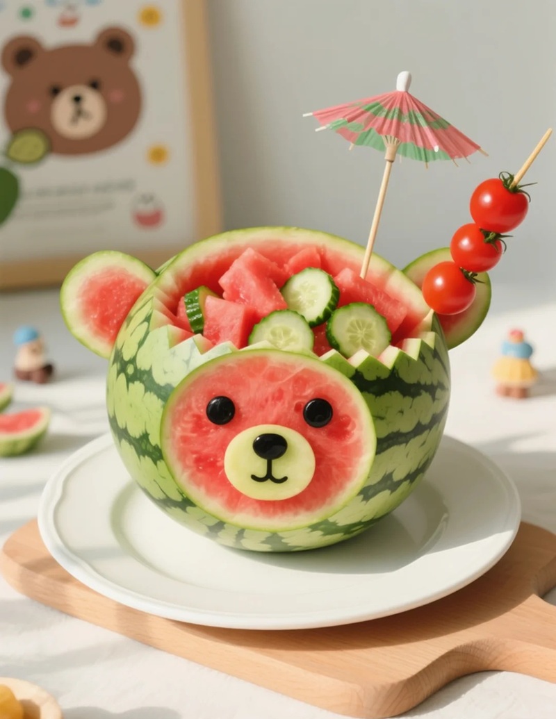 ảnh dưa hấu chibi