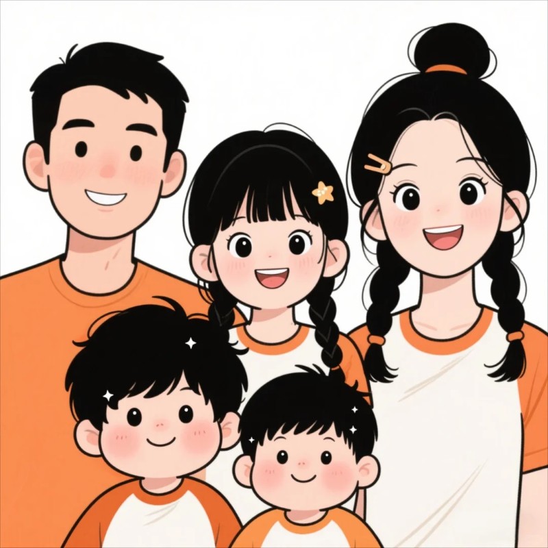 ảnh gia đình chibi 11