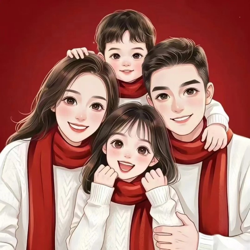ảnh gia đình chibi 12