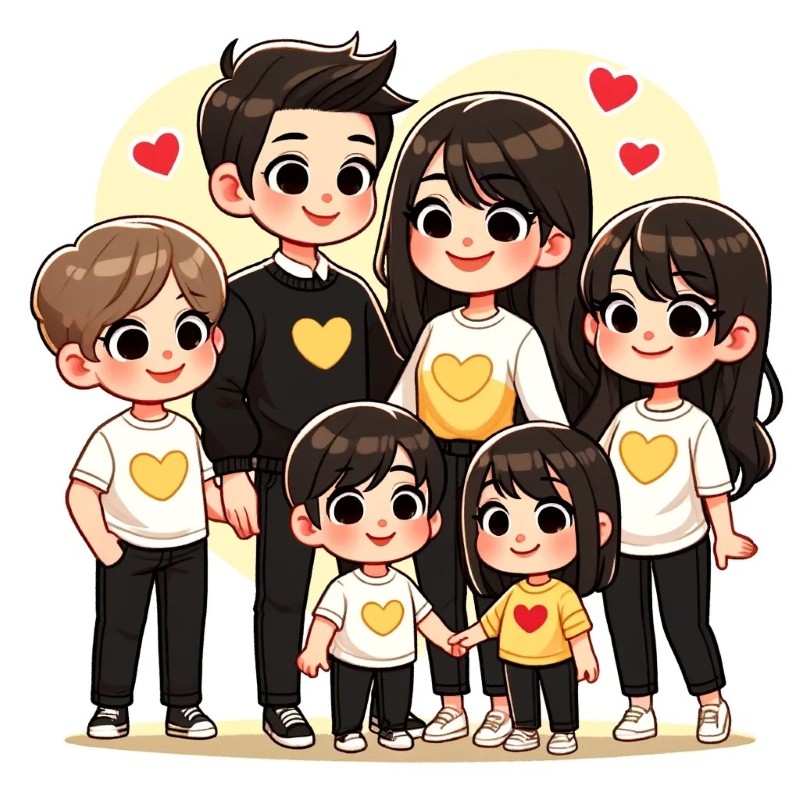ảnh gia đình chibi 15