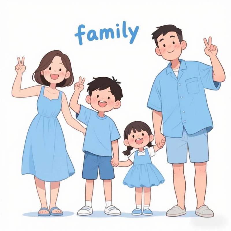 ảnh gia đình chibi 24