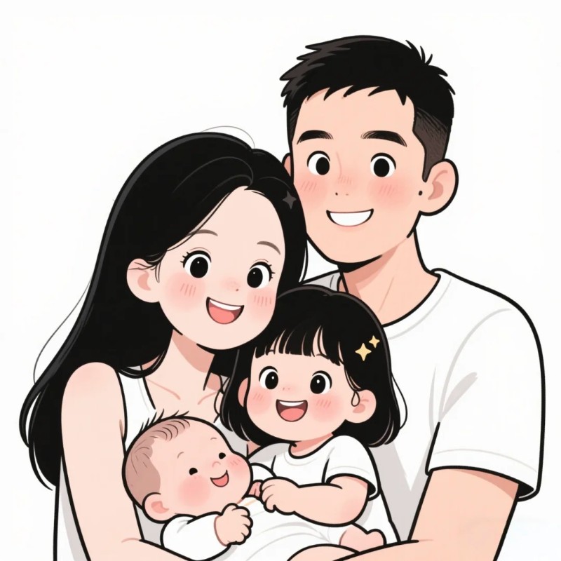 ảnh gia đình chibi 27