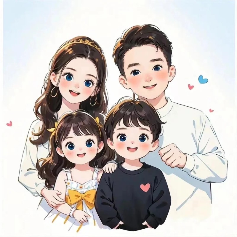 ảnh gia đình chibi 32