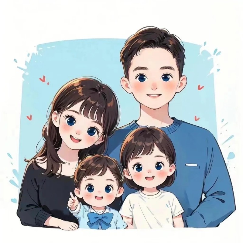 ảnh gia đình chibi 33