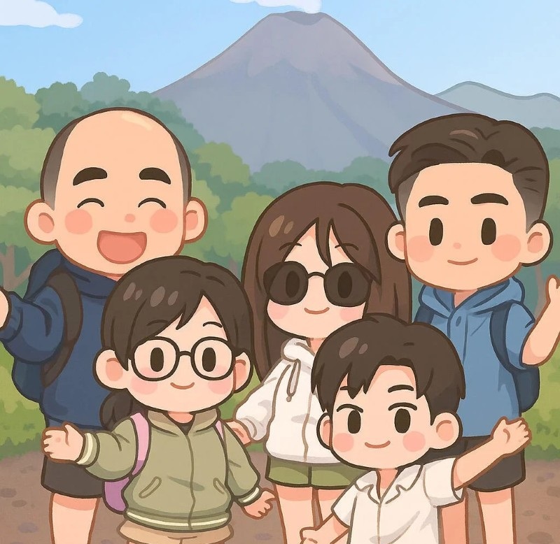 ảnh gia đình chibi 35