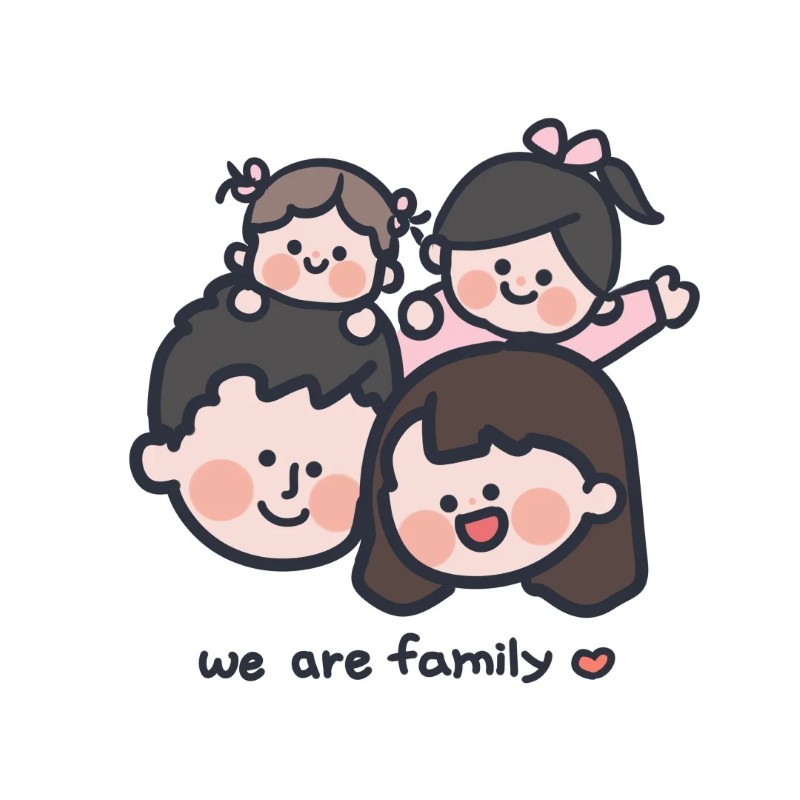 ảnh gia đình chibi 4