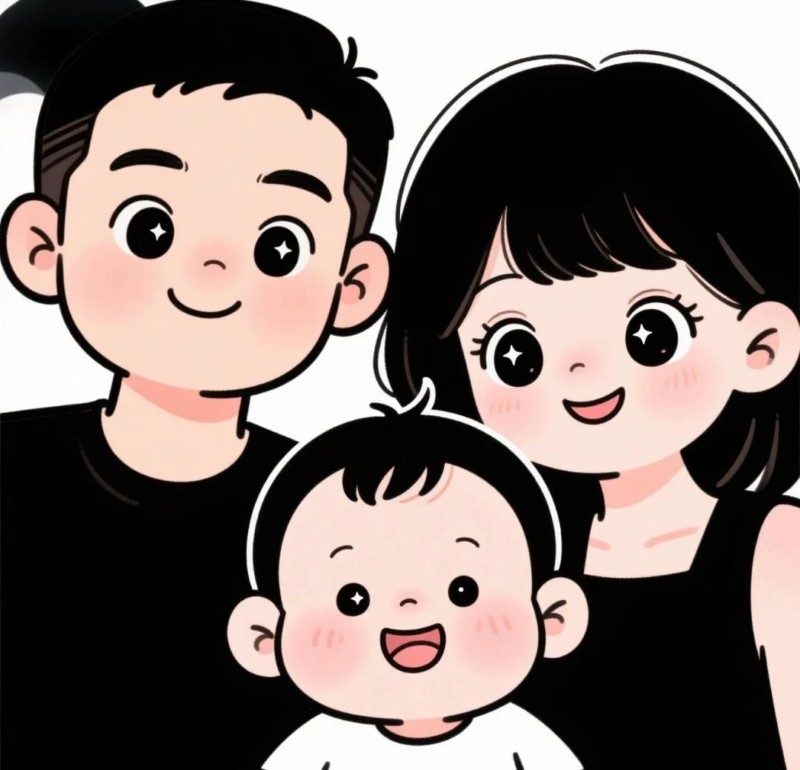 ảnh gia đình chibi 40 