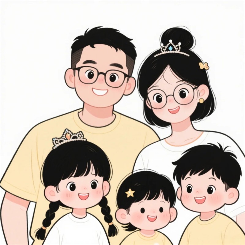 ảnh gia đình chibi 8