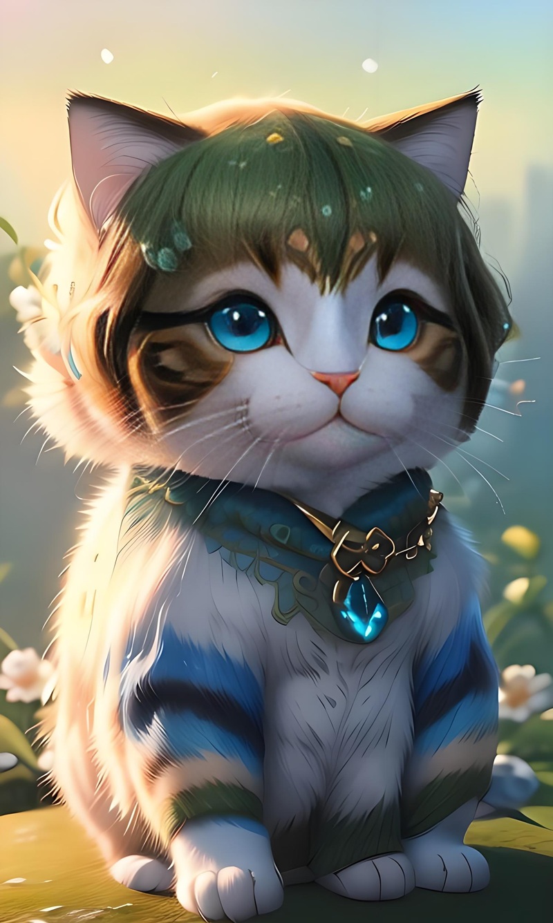 ảnh mèo chibi cute