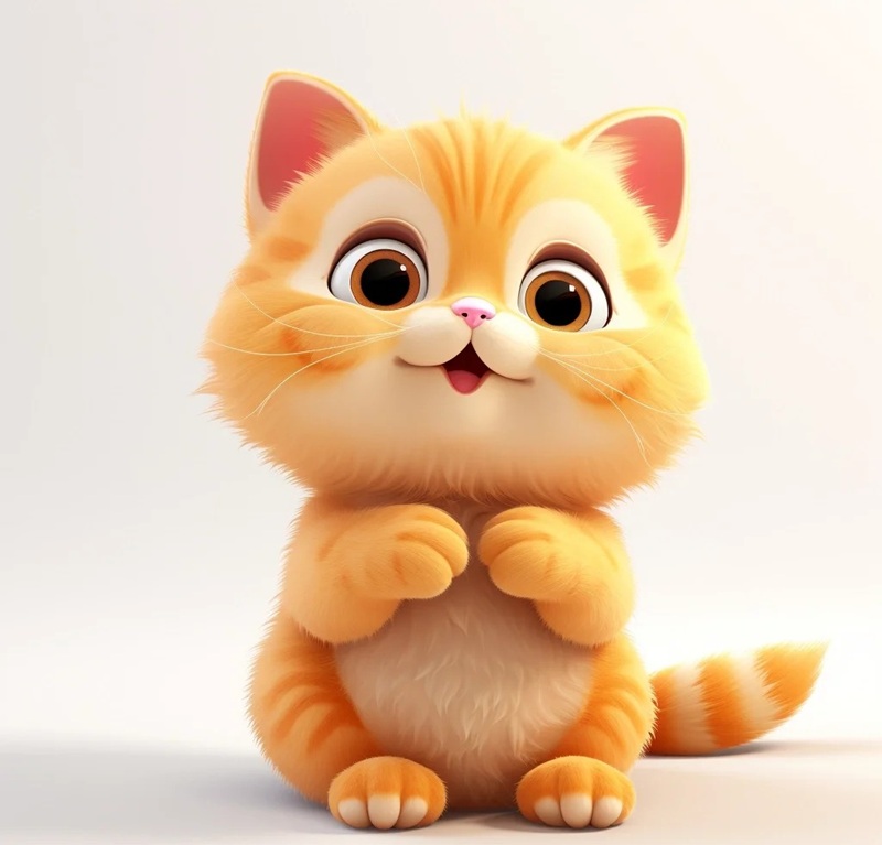 ảnh mèo cute chibi