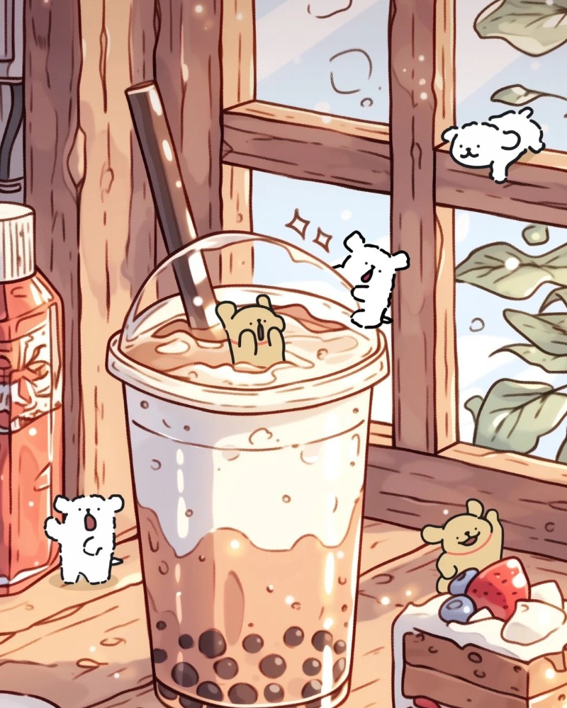 ảnh trà sữa chibi​